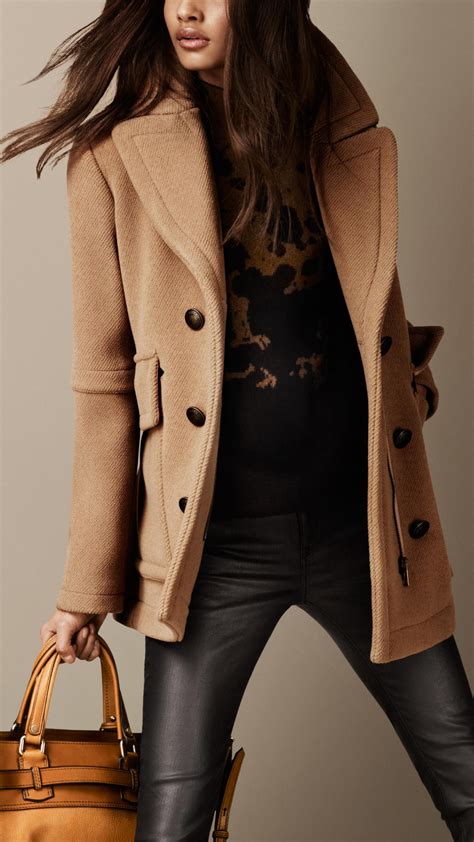 burberry pea coat womens sale|burberry male coat.